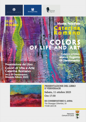 11.10- 19.10.2025 - Mostra personale COLORI DI VITA E ARTE. CATERINA ROMANO - ETHICANDO Association