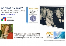 11.07.2014 - Betting On Italy. Safeguard and appreciation of the Made in Italy - ETHICANDO Association